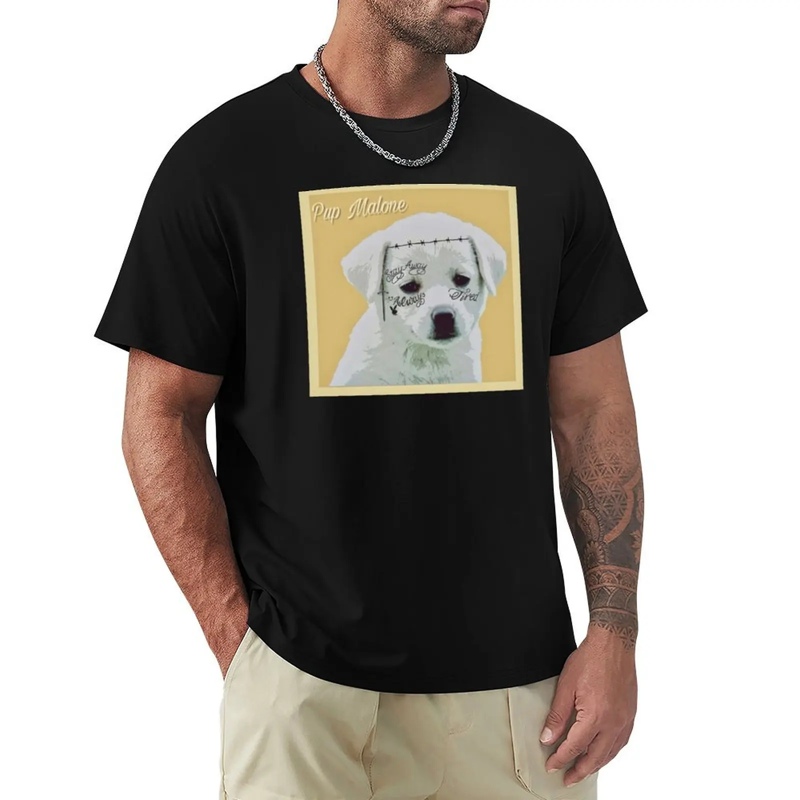 Футболка Pup Malone стандартного кроя, однотонная.