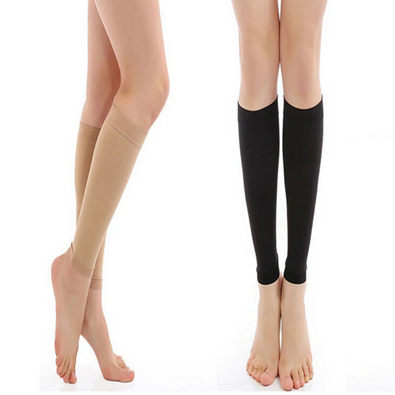 Varicose Compression Stocking Women Varicose Vein Fatigue Relief Leg Warmer Calf Sleeve Sock Elastic Fat Slim Tights Long Stocks