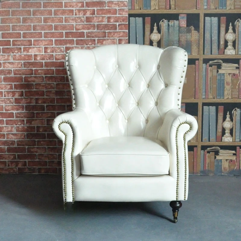 

European Tiger Chair Personalized Casual Sofa Chair Vintage Cafe Hotel Bar Sofa Chair