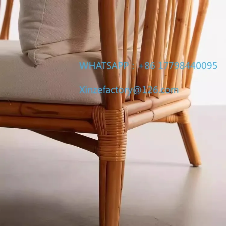 أريكة الروطان القابلة للتخصيص في غرفة المعيشة، شقة صغيرة