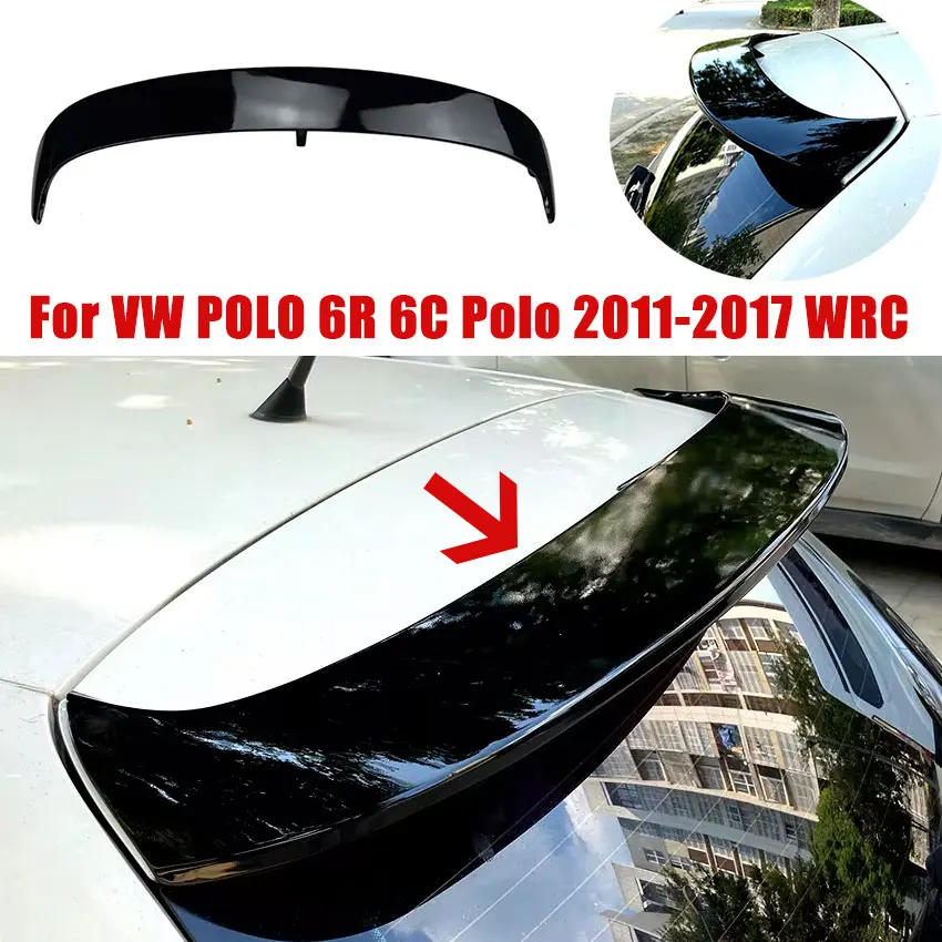 

Для VW POLO 6R 6C Polo 2011-2017 WRC автомобильное заднее крыло верхнее заднее крыло спойлер на крышу багажника крыло фиксированное ветровое крыло внешняя модификация