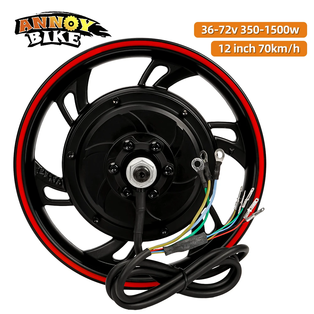 12-calowy silnik elektryczny 36V48V60V72V 350-1500W do roweru elektrycznego silnik rowerowy moteur velo Électrique электродвигатель на велосип