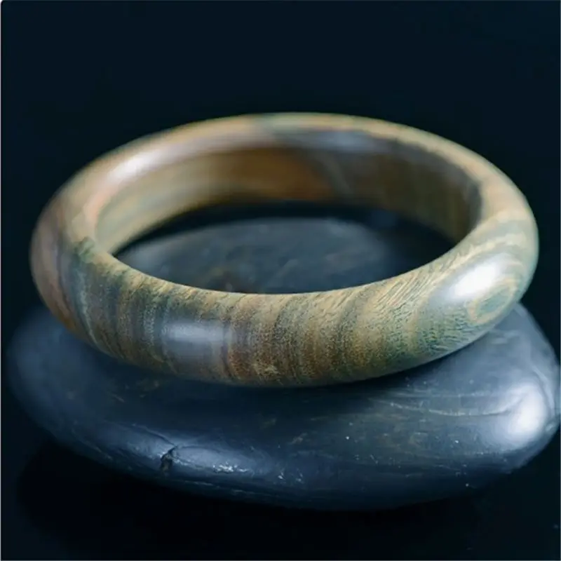 Natural Green Sandalwood Bangle Natural Wooden Healthy Fragrant Sandal Bangles for Lady BB-483