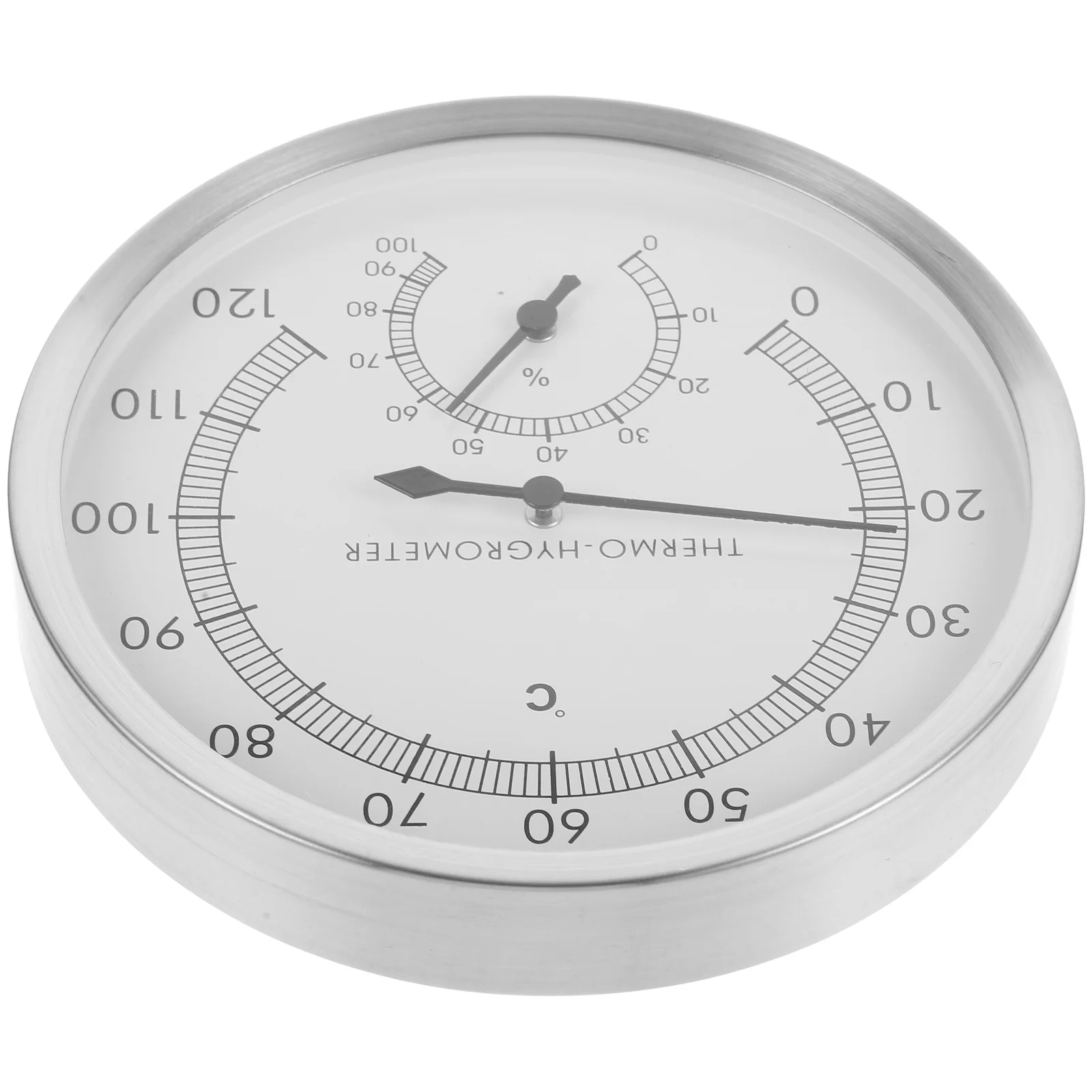 Outdoor Thermometer Sauna Humidity Temperature Gauge For Indoor Wall Clock Multifunctional Silver Professional