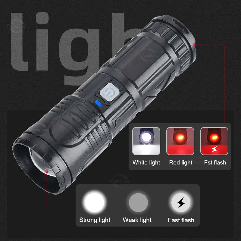 100000LM High Power LED Flashlight Super Bright Long Range 3500M Tactical Flashlights Rechargeable USB Fishing Camping Work Lamp