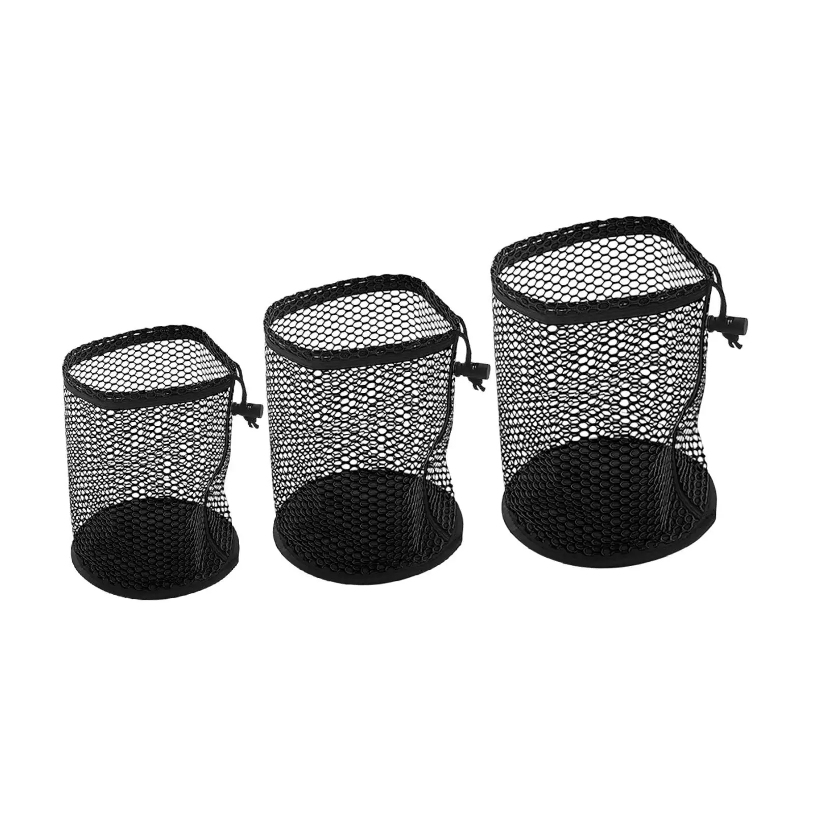3x Golf Ball Bags Golf Mesh Bags Collecting Accessories Sports Equipment Organizer Sack for Gym Diving Washing Toys Training