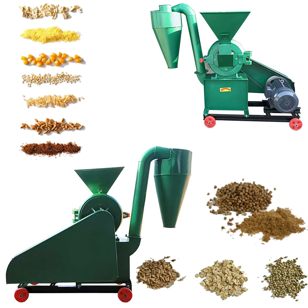 China Self-priming Corn Grain Crusher Cattle Sheep Chicken Duck And Goose Feed Mill Tooth Powder Claw Crusher