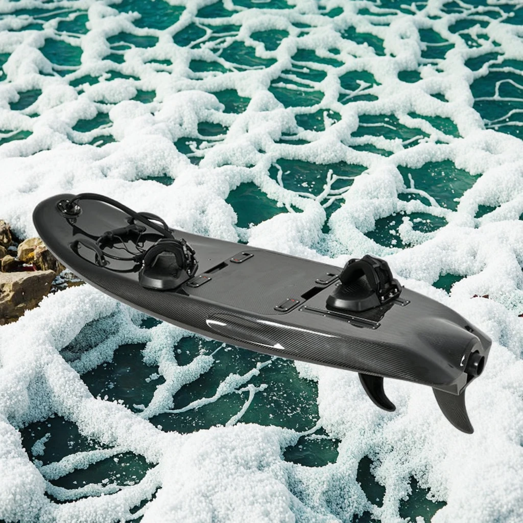 

Factory Price 65KM/H Carbon Fiber Adult Electric Jet Board 72V Standing Surfboard with Bag and Fins for Ocean Waters Sports