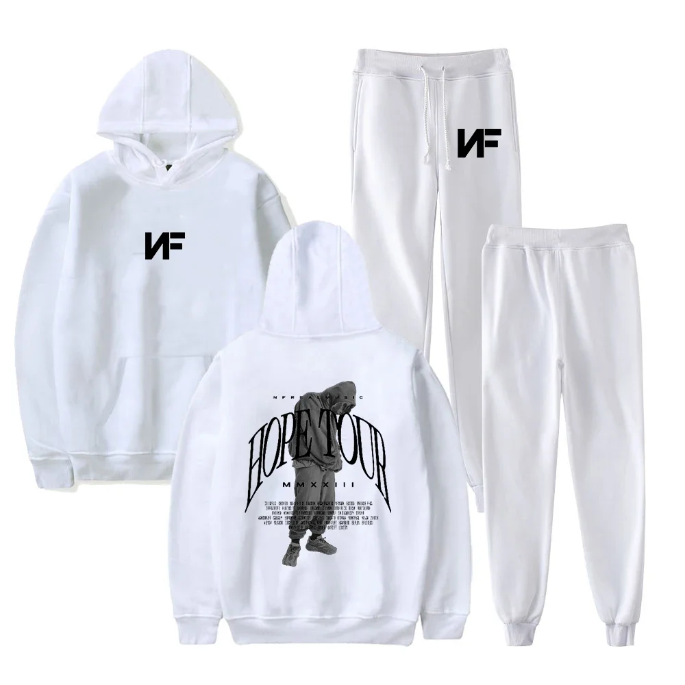 Rapper nf Hoffnung Tour Merch Herren Sportswear Set Casual Trainings anzug zweiteiliges Set Sweatshirt Jogging hose Jogging anzug y2k Kleidung