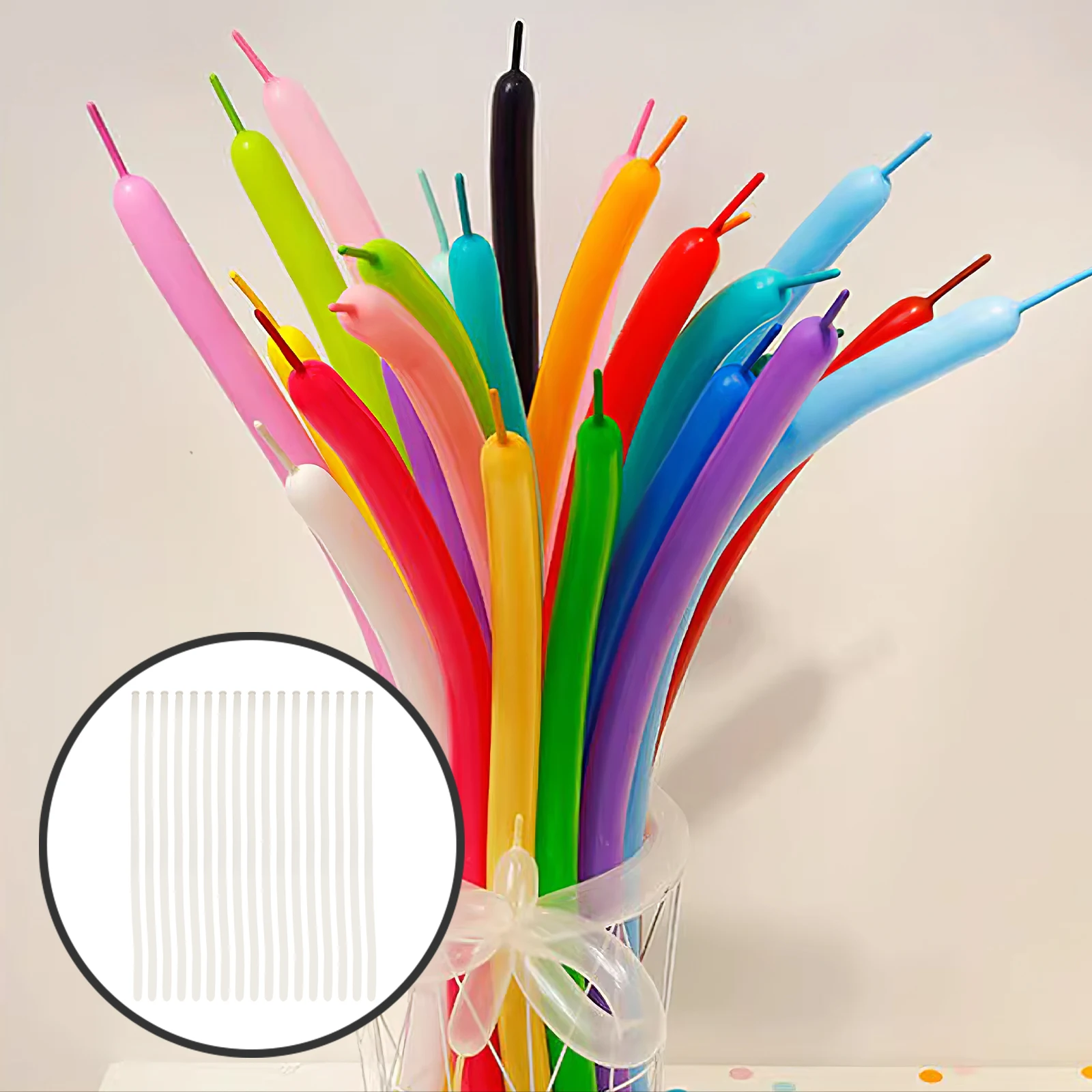 

100 Pcs Creative Balloon Twisting Supplies Long Latex Balloons Diy to Weave Kit for Birthday Party Emulsion Welcome