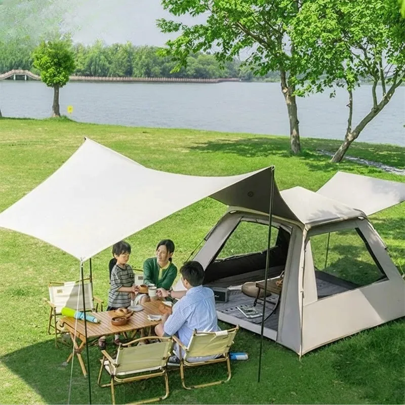 Tent outdoor camping overnight portable folding canopy two-in-one camping full set of equipment fully automatic