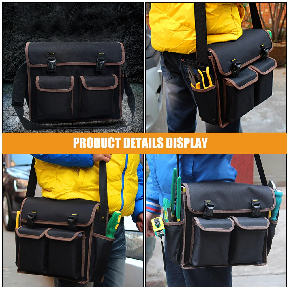 1pcs Electrician Bag Large Capacity Heavy Duty Tool Storage Bag Multi Compartment Organizer Canvas Tool Tote For Diy Home Repair