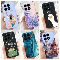 For Honor X8a Case CRT-LX1 CRT-LX2 CRT-LX3 Shockproof Silicone Cover Soft TPU Back Funda For HonorX8a 2023 Flower Protect Bumper