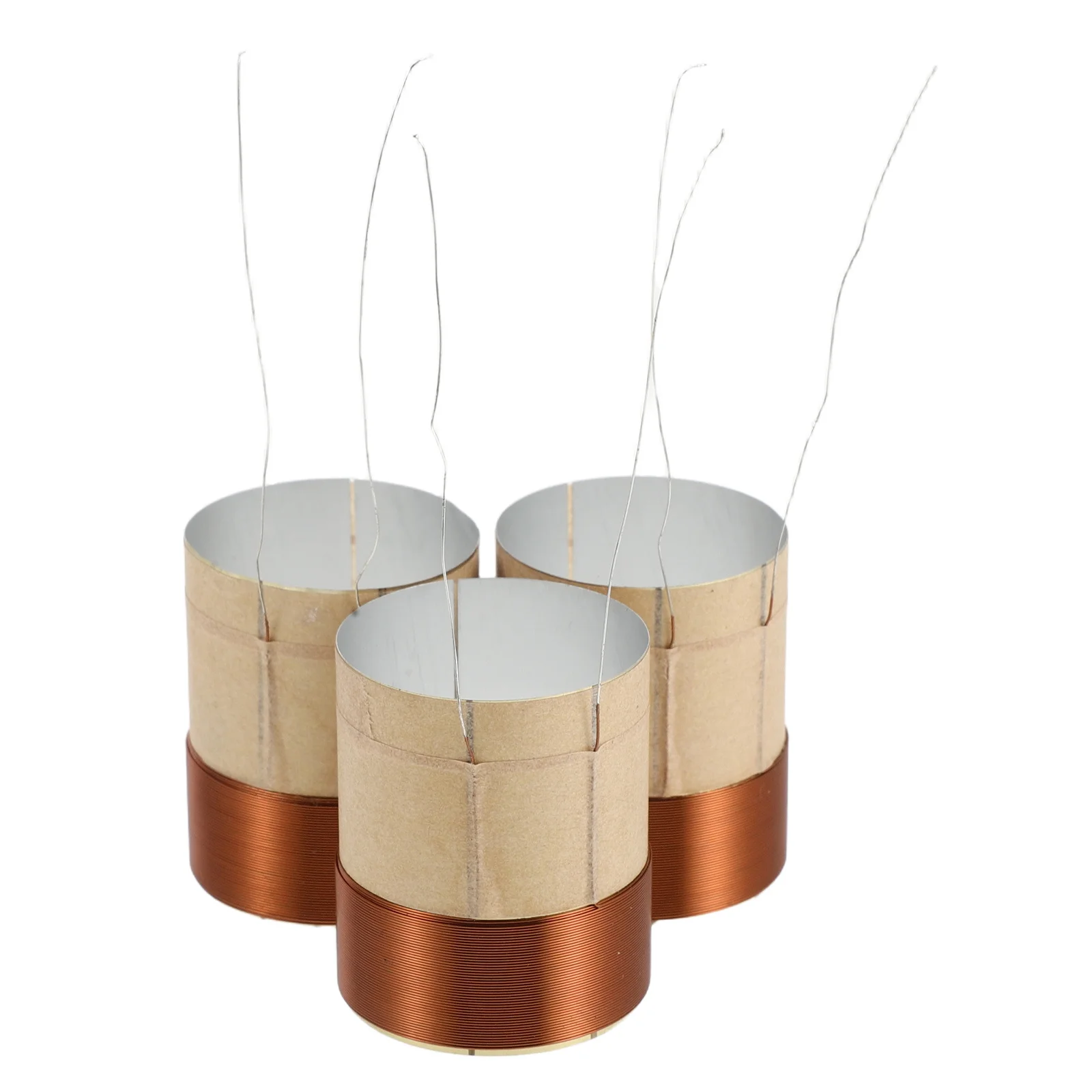 

3Pcs Copper Voice Coil 25.5mm 1 Inch Pure Copper Woofer Voice Coil Replacement Speaker Repair Wire Bass Speaker Repair Parts 3.5