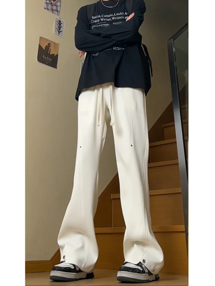 

Casual Men's Spor Thin Leisure Pants Autumn Loose Drape Straight Leg Wide Leg Qui Dry Breathable Long Trousers