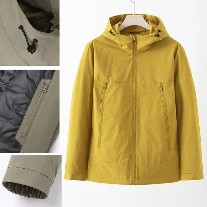 

New Autumn/Winter Couple Style Down Jacket with 90% Duck Down, Hooded DesignUnisex Camping Windproof Jacket