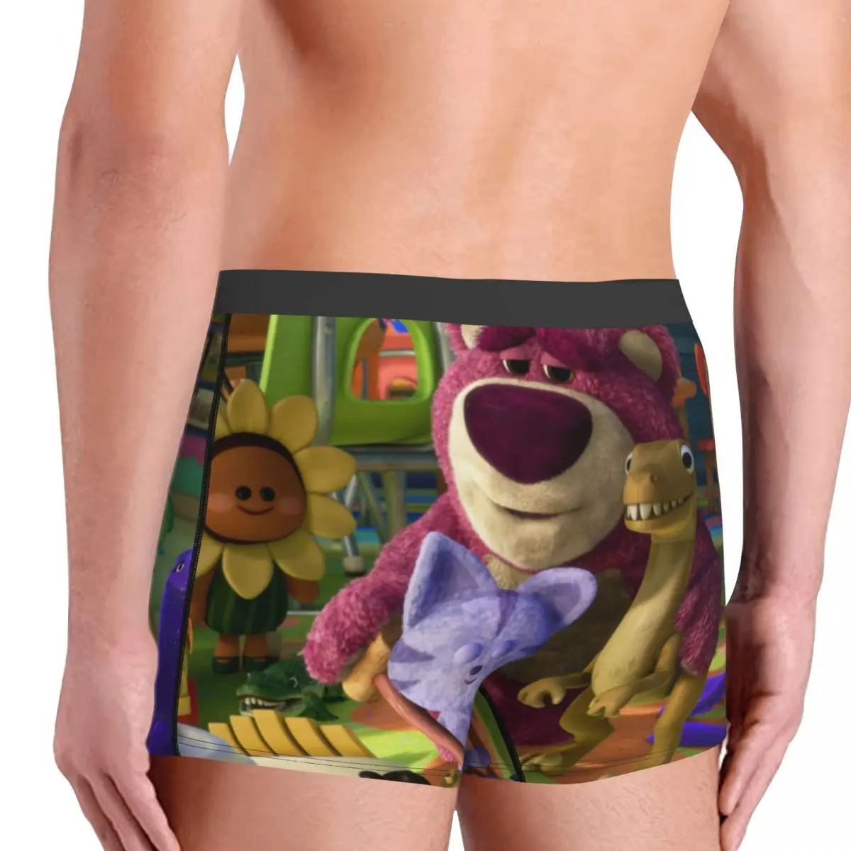 Disney Toy Story Lotso Strawberry Bear Underpants Homme Panties Male Underwear Ventilate Shorts Boxer Briefs