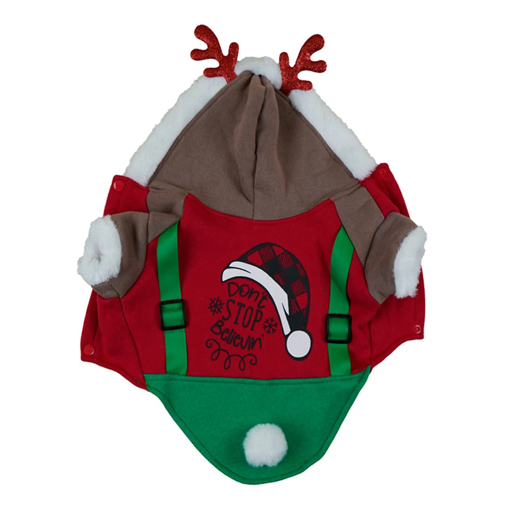

Deer Transformed Outfit Pet Costume Lightweight Comfortable Dog Clothes Christmas Wearable DesignFunny Party Atmosphere Great