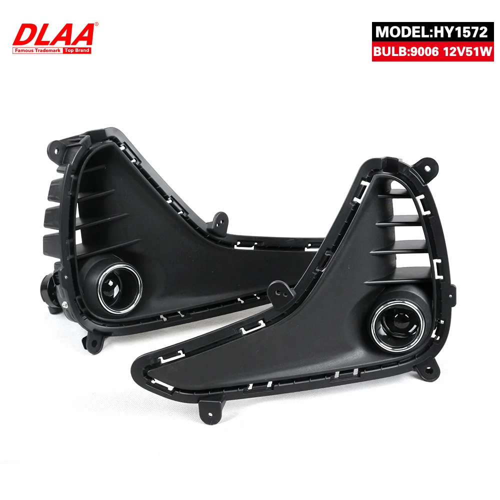 المصد الأمامي مصباح الضباب ترقية عدة لشركة هيونداي جراند I10 2017 2018 2019 نسخة إضافية مجموعة مصابيح الضباب #2