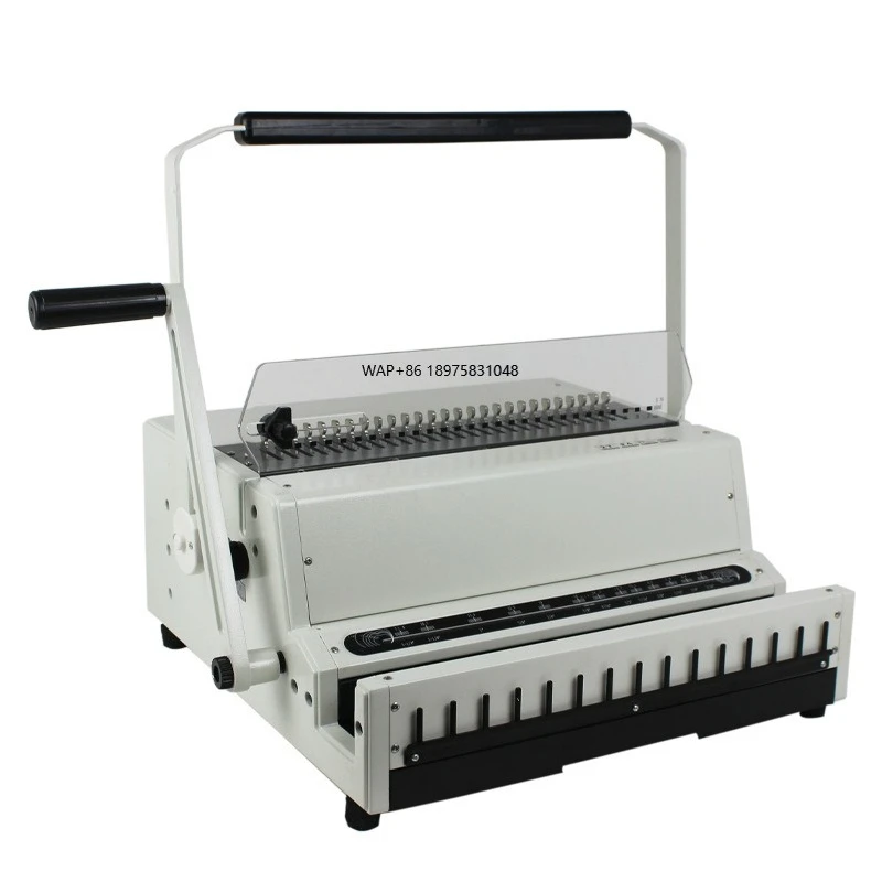 

Heavy-Duty (676XY) Manual Wire Binding Machine Loose-leaf Punching Device for Book and Document Binding