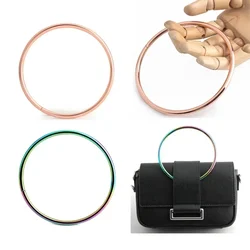 2PCS 4 inches 5 inches large Rainbow O ring bag handle rose gold round bag circle purse handles large metal circles