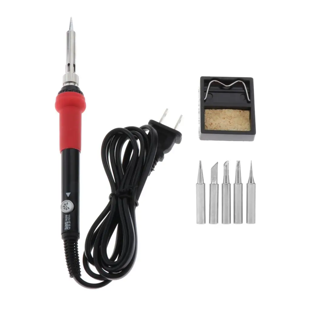 

Электрический сварочный паяльник, набор инструментов, 60 Вт, 5 шт., наконечники, карандашный тип