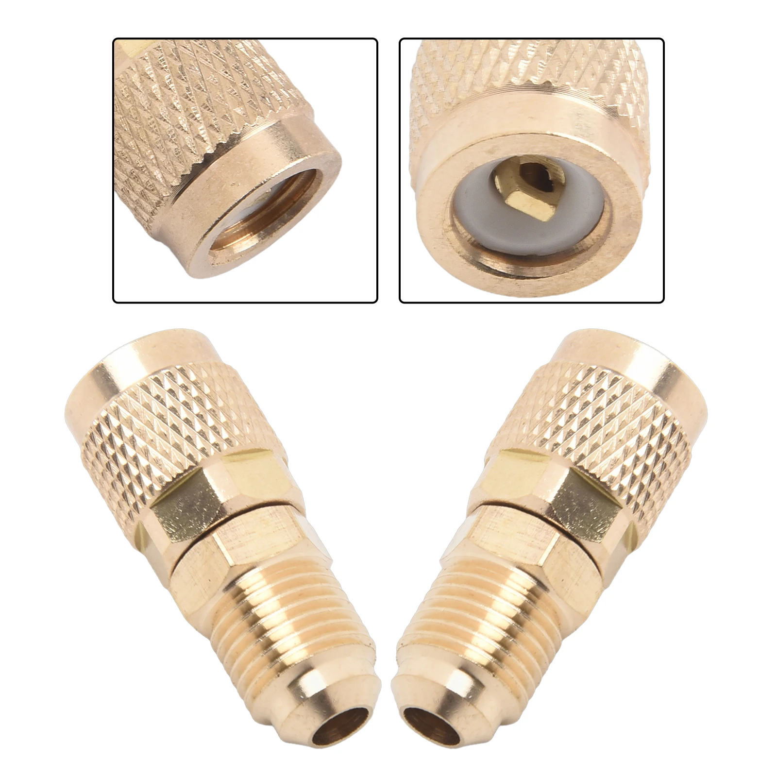 Professional R410a Charging Adapter Set 5/16 SAE F Quick Coupler To 1/4 SAE M Flare And 5/16 SAE M To 1/4 SAE F Flare