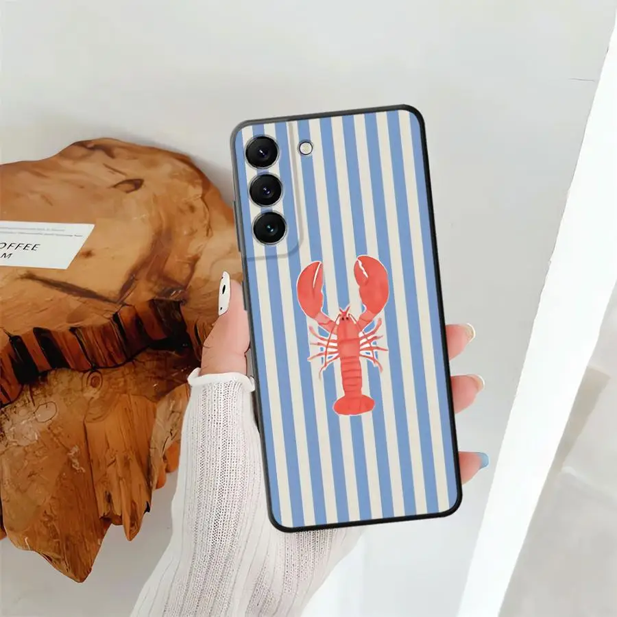 Casing Hewan Laut untuk Samsung Galaxy A40 A16 A20 A13 A50 A30 A15 A04 A06 A10 A12 A03 A05 A70 Sampul Ponsel Hitam Lembut