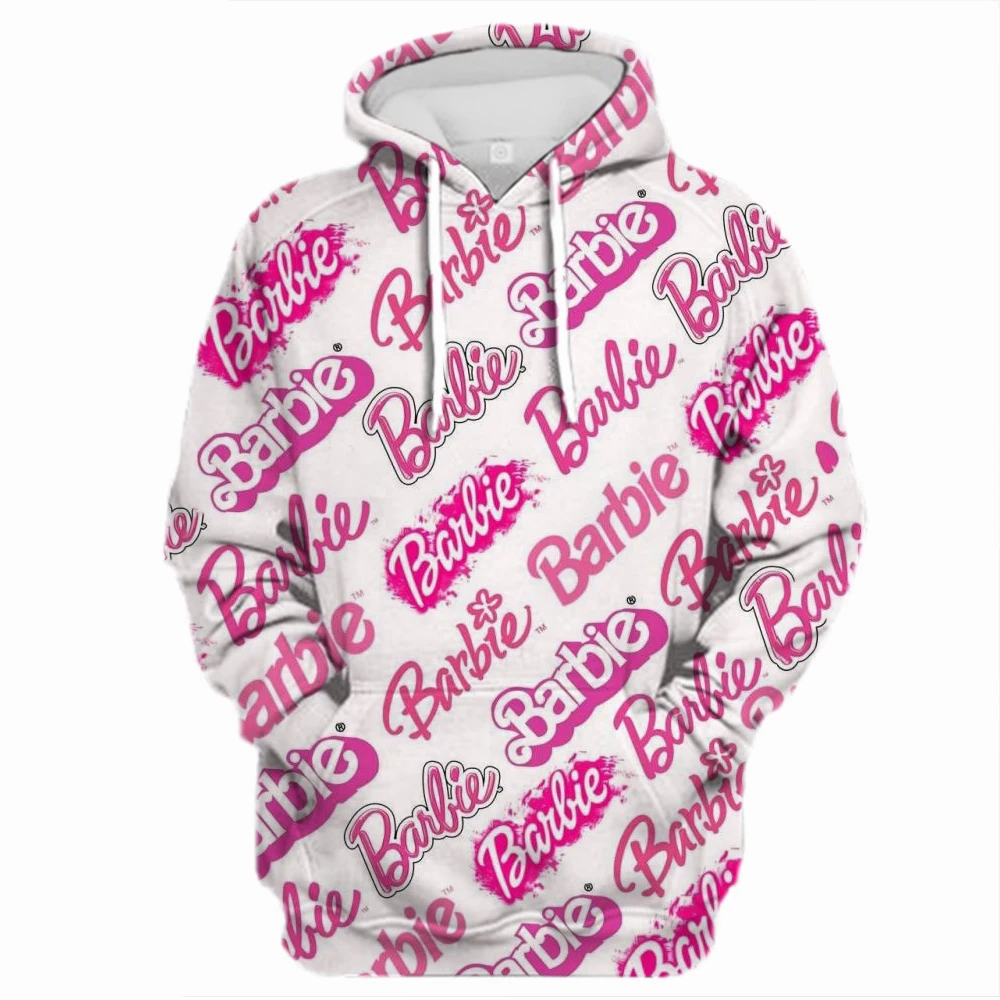 Barbie felpa con cappuccio stile autunno e inverno Ins giacca allentata Anime Kawaii felpa per abbigliamento donna regali di compleanno muslimah