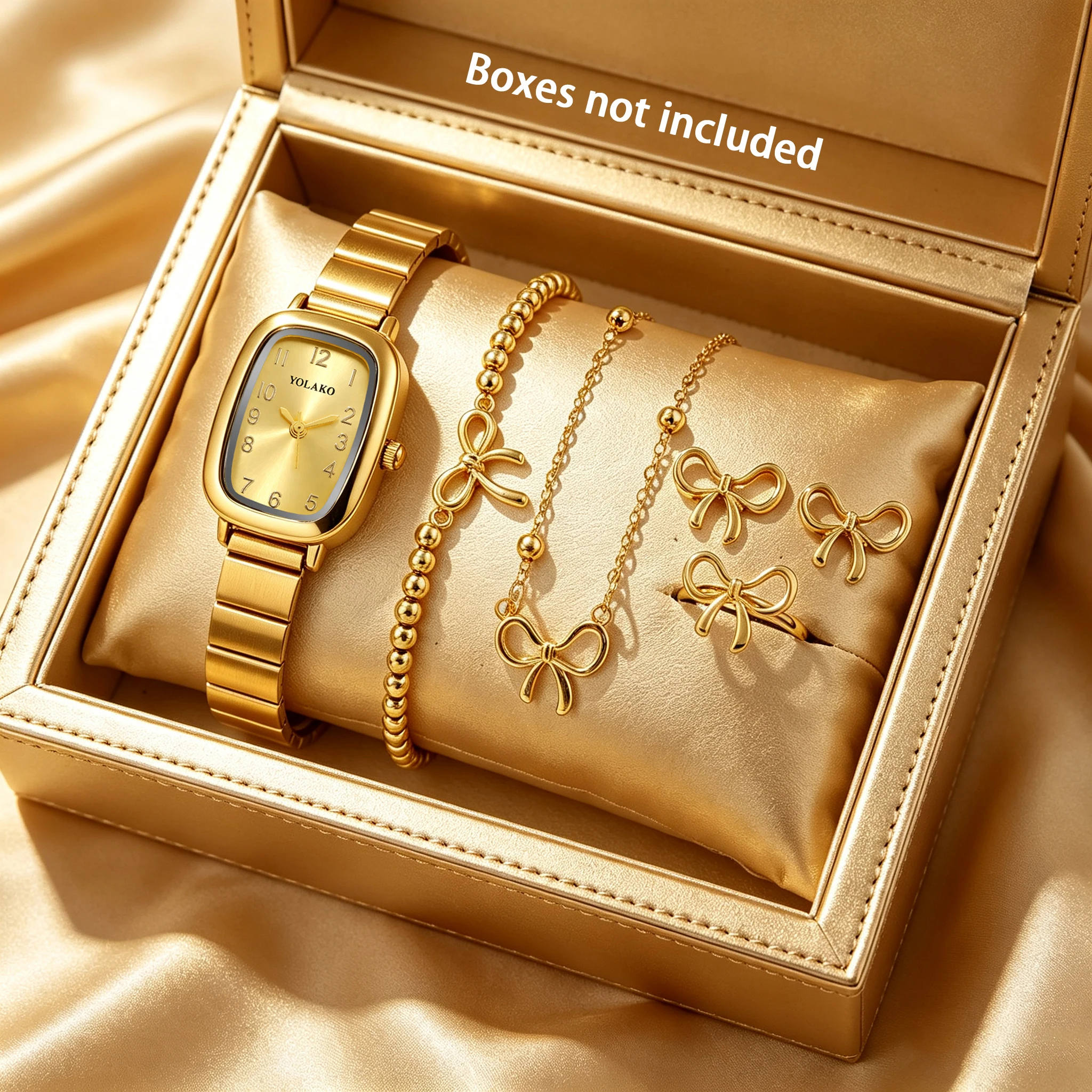 6Pcs New Women's Quartz Watch - Gift And Exquisite Combination - Suitable For All Holiday Occasions