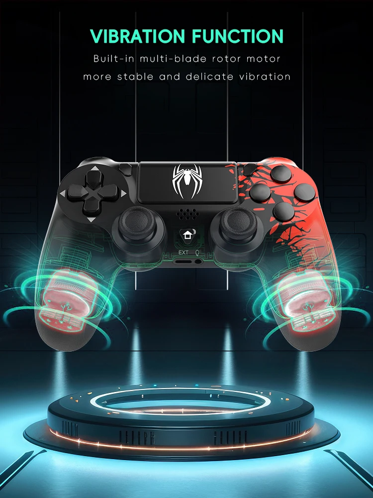 Bezprzewodowe kontrolery gier DATA FROG kompatybilny z Bluetooth Gamepad Spide na PS4 Gamepad Slim/Pro konsola do gier na Joystick PC