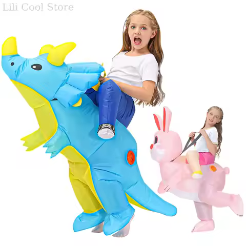 Dinosaur Rabbits Alien Inflatable Outfits Animal Half Body Inflatable Role Play Costumes Halloween Carnival Party Funny Clothing