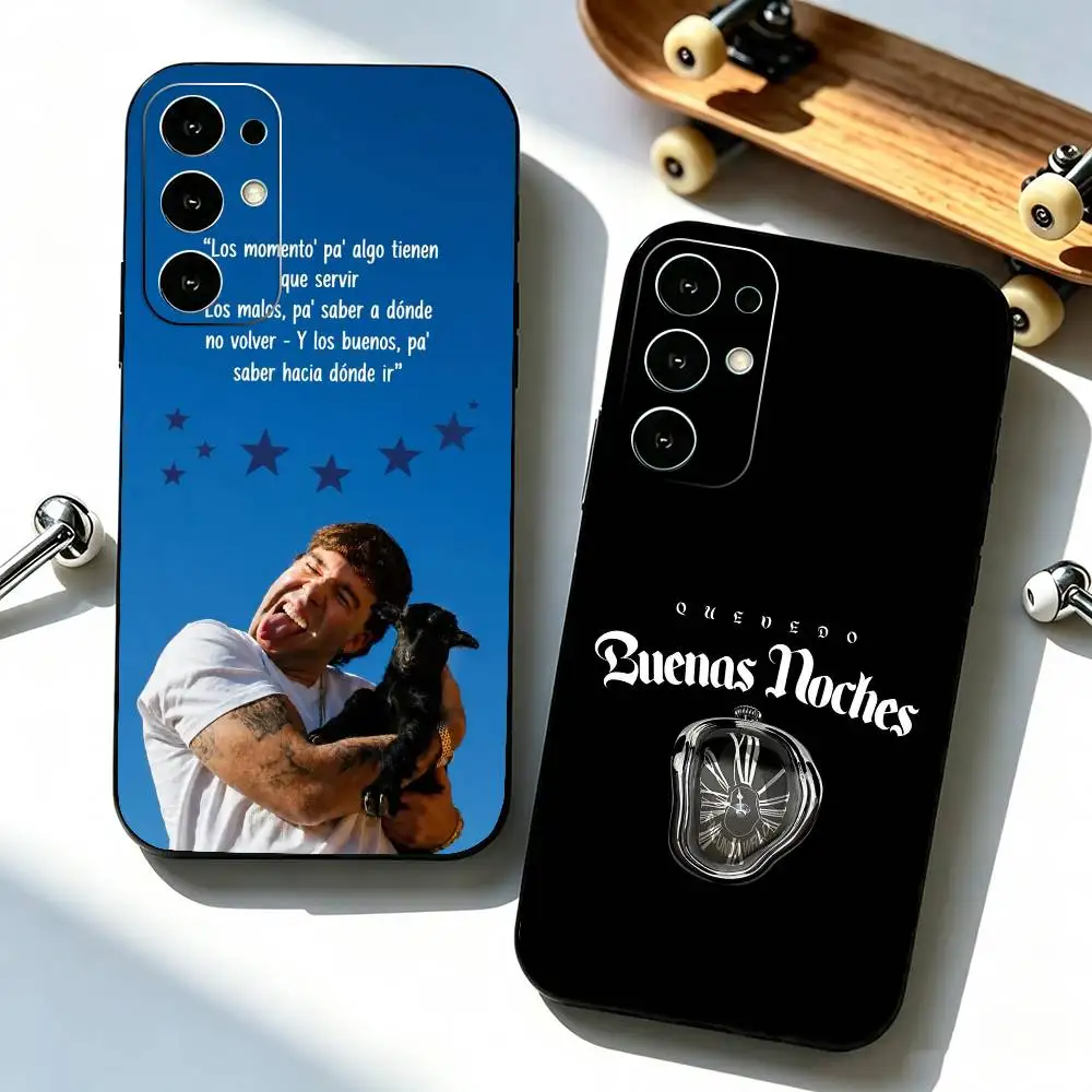B-Buenas Noches Quevedo Gift  Phone Case For Samsung S25,S24,S21,S22,S23,S30,Ultra,S20,Plus,Fe,Lite,Note,10,Black Cover