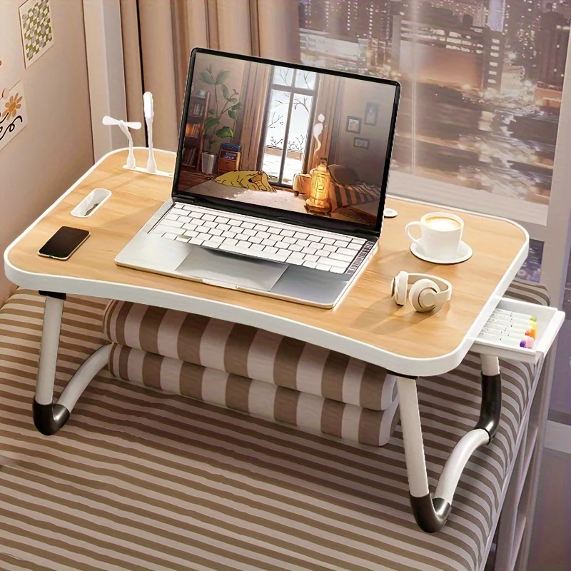 

Ultra Large Portable Laptop Bed Table - Multi Functional Tray Holder with Cup g, Reading, And Writing Durable, And Foldable