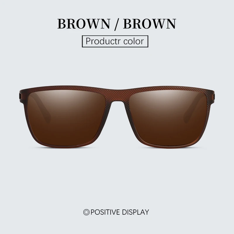 Mode Hohe Qualität Marke Neue Polarisierte UV400 Sonnenbrille Männer Frauen Quadratische Matte Rahmen Gläser – Detail 7