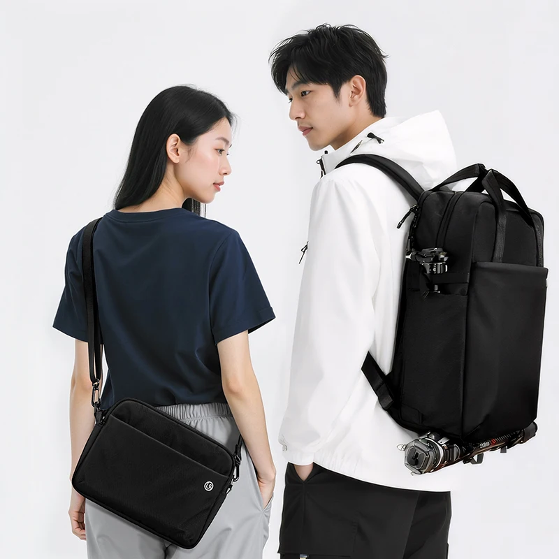 Ulanzi F08 Lightweight Travel 20L Backpack with Divider for Camera Lens Laptop Sling Bag Handheld Sleeve Photography Crossbody