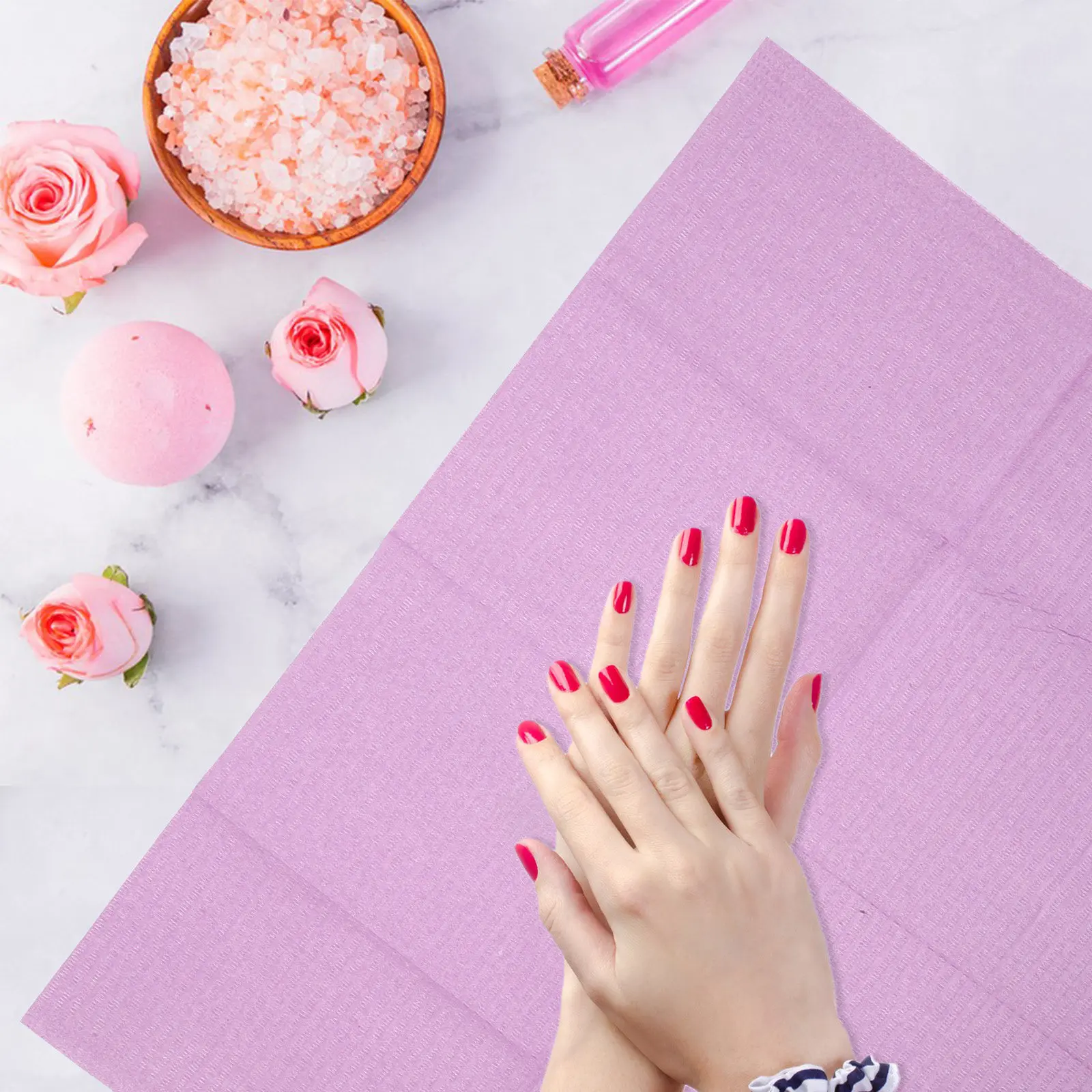 50Pcs Disposable Nail Table Mats Manicure Paper Towels Soft Tear Resistant Nail Polish Table Covers Disposable Manicure Kit
