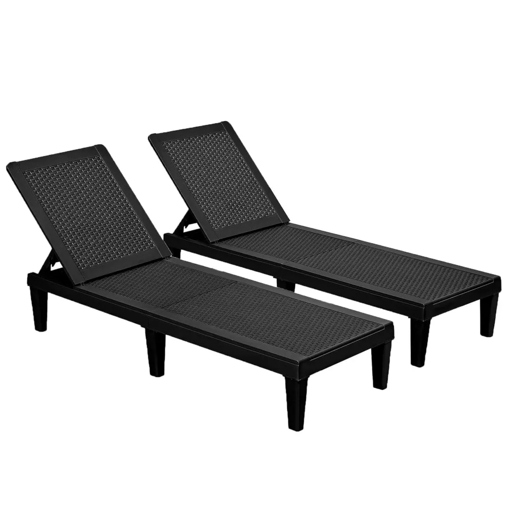 

Outdoor Lounge Chair Set (2 Chairs), Adjustable and Waterproof, Customizable