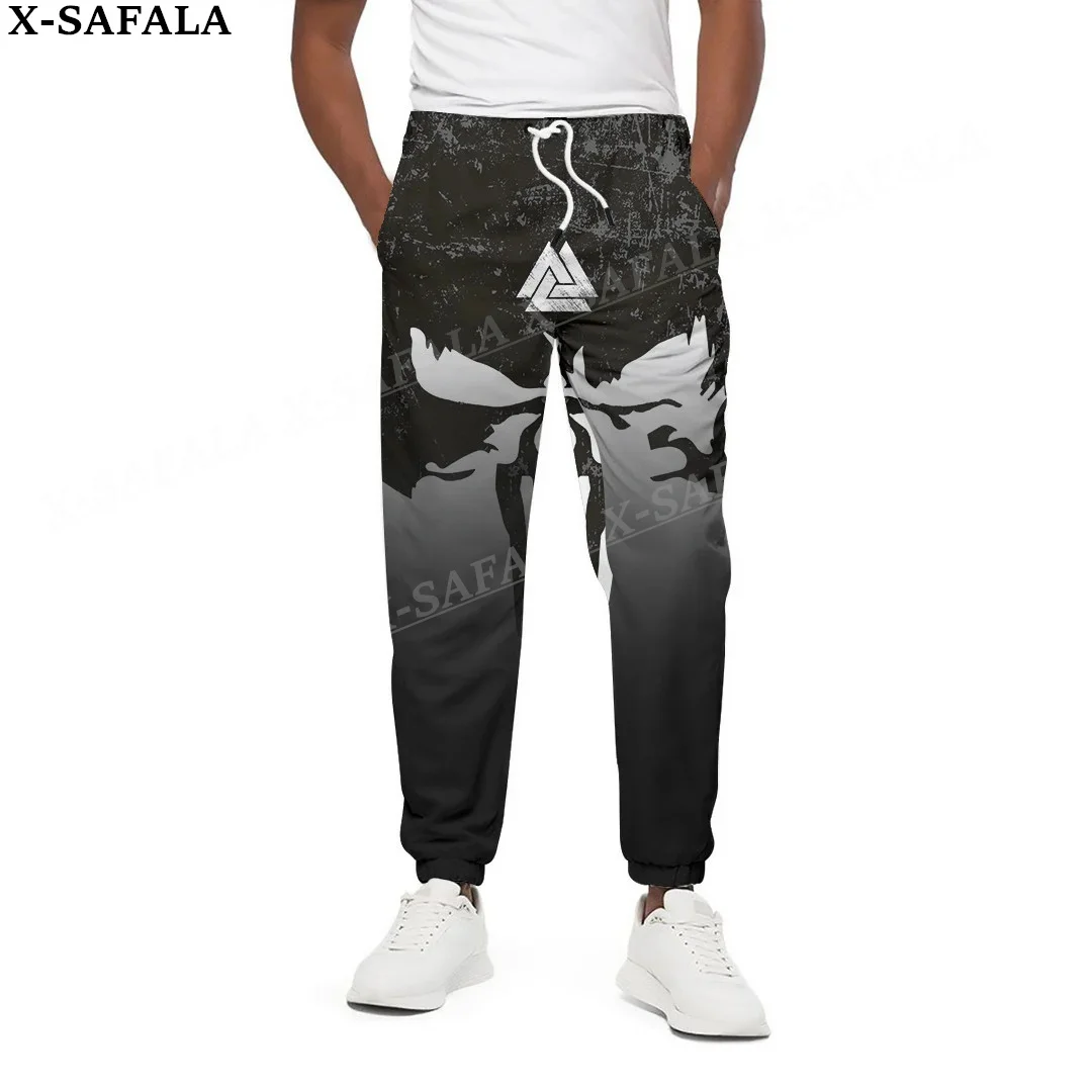 Norse Myenson Vegvisir-Pantalon de survêtement Viking Symdangers pour homme, impression 3D, jogging long décontracté, streetwear, pantalon de sport d'automne, fjMen,-3