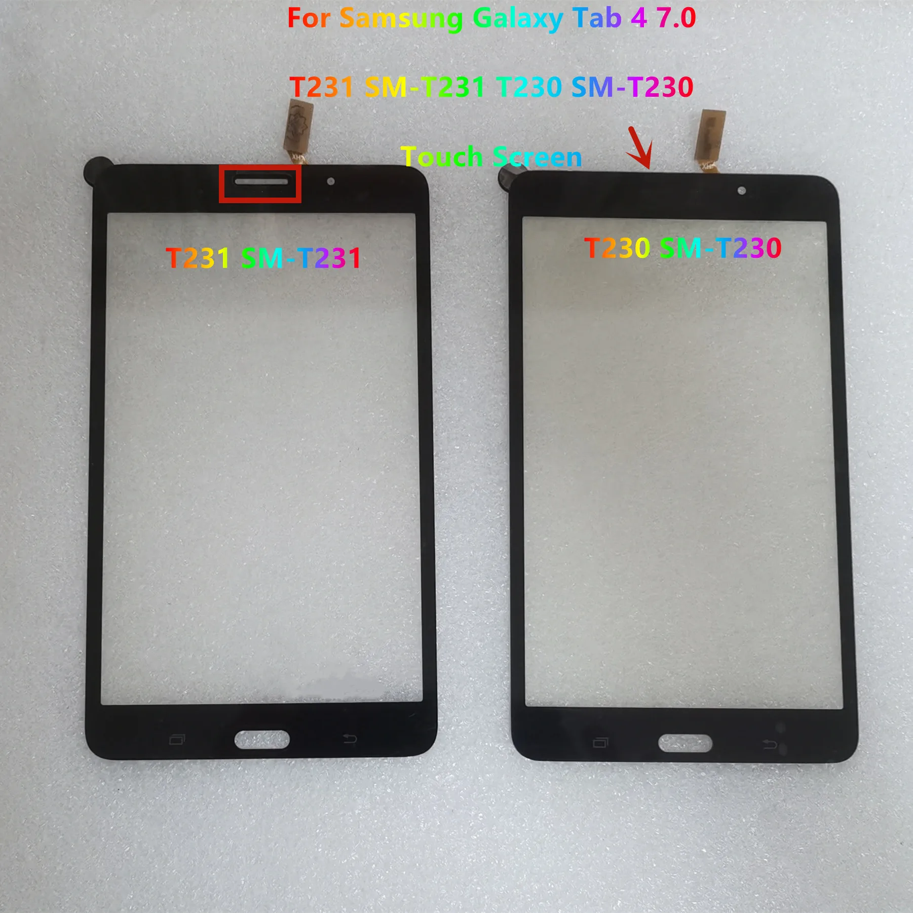 7.0 Inch For Samsung Galaxy Tab 4 7.0 SM-T231 SM-T230 T231 T230 Touch Screen Digitizer Sensor Panel Replacement Parts 100% Test