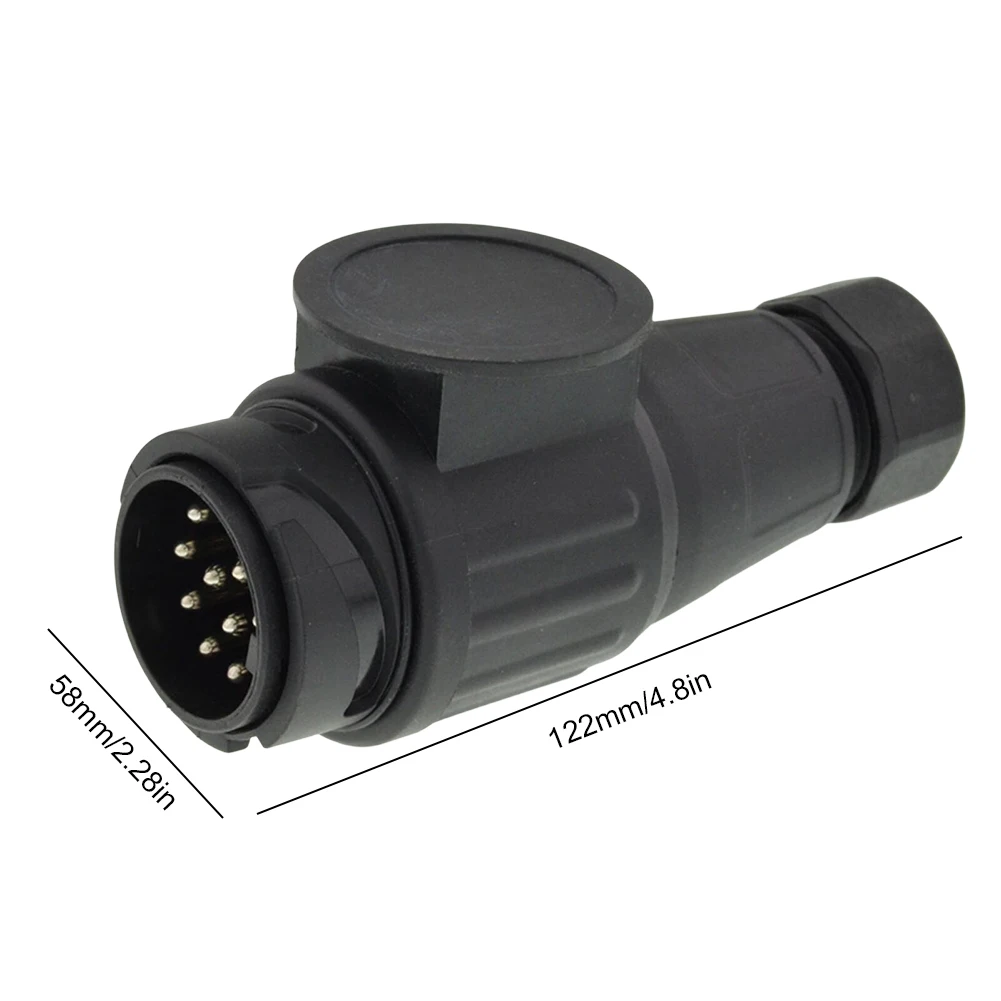13Pin Trailer Plug 12V Towing Bar Socket 13 Pole Caravan Wiring Electrical Connector Trailer Electrical Connector for Vehicle RV