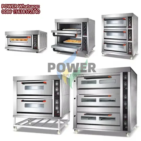 Four électrique de boulangerie, 1/2/3/4 plateaux, Machine de cuisson, Pizza, gâteau, pain, Croissant, four de boulangerie pour la maison et le Commercial