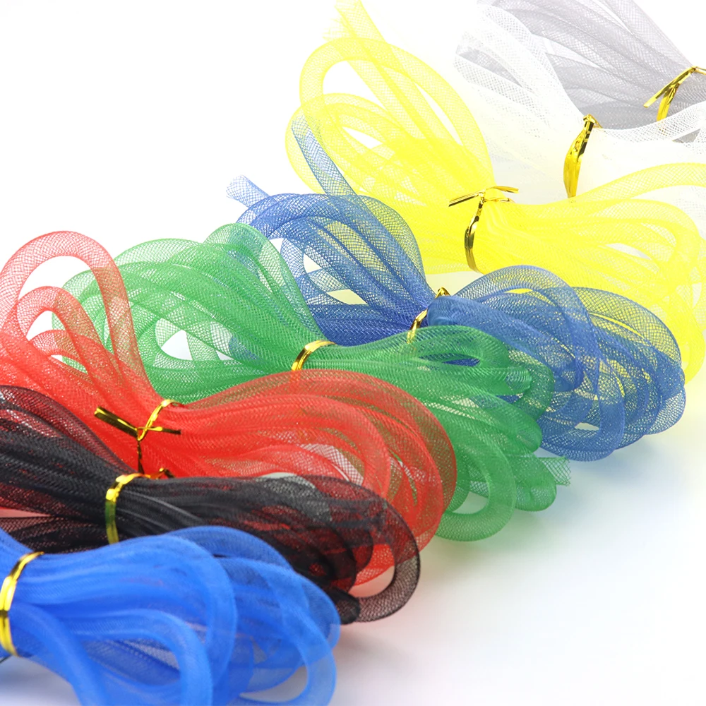 4MM/6MM/8MM Color Net Pipe Rope Multicolor Wholesale 5M Bulk Bracelet Necklace Making DIY Refillable Jewelry Accessories