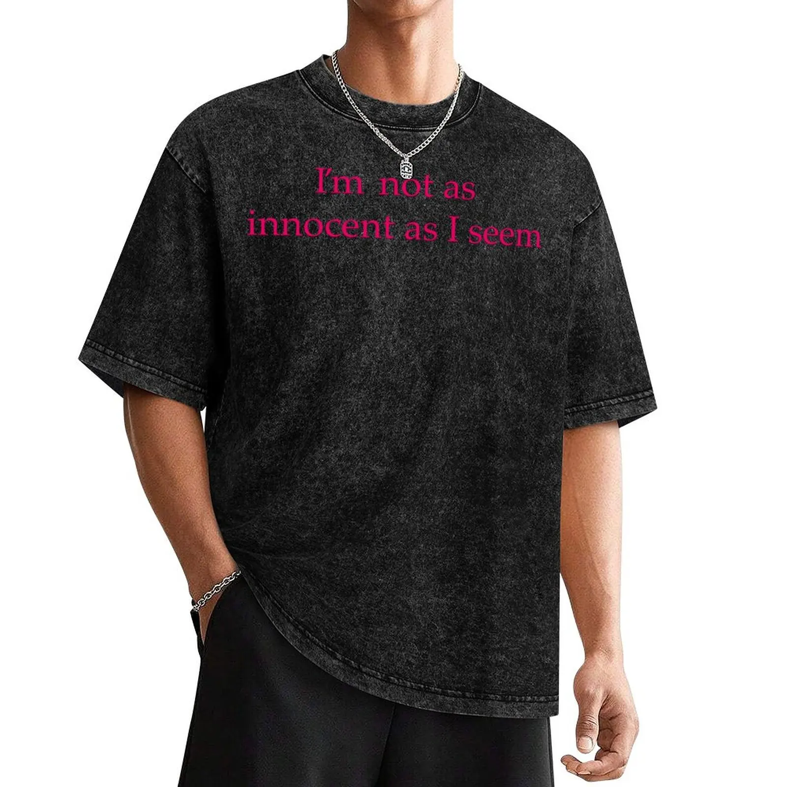 

I'm not as innocent as I seem T-Shirt boys animal print anime shirt men clothes