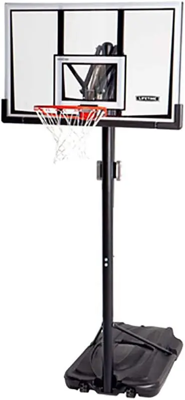 

90061 Portable Basketball System, 52 Inch Shatterproof Backboard,Black