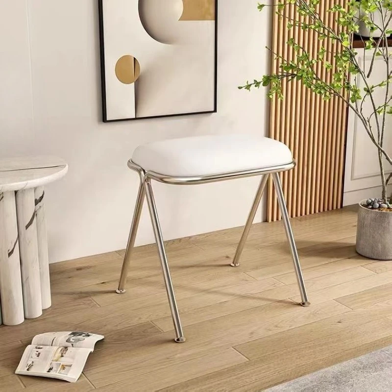 Makeup stool girls bedroom home dresser chair minimalist shoe changing low stool