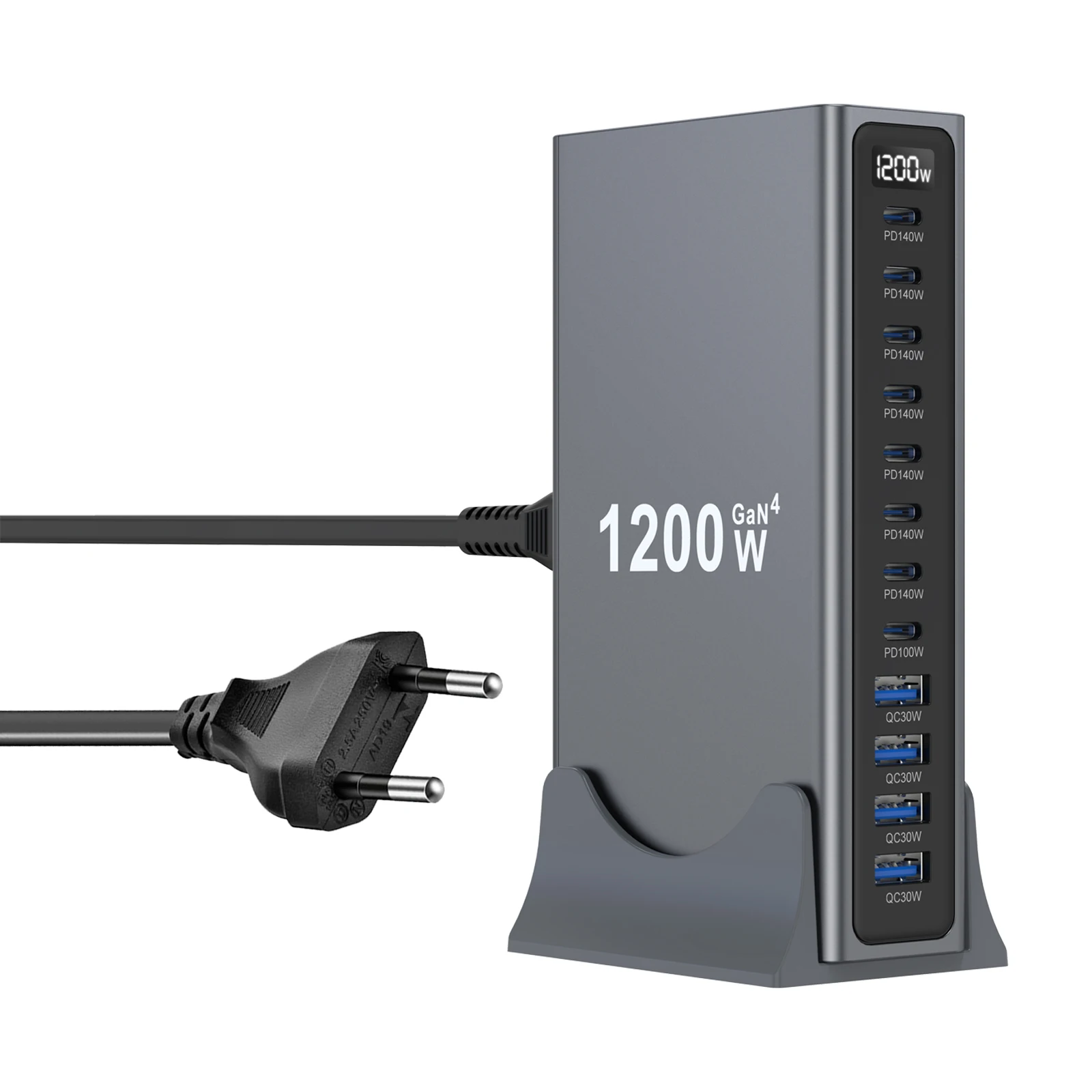 1200W Multi-Port Desktop Charger with 8C4A Fast Charging 140W Total Power for Laptops Tablets And More - New Model image 3