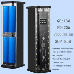 8-cell 18650 Battery Charger Case    DIY Power Bank Box Fast Charging Case With Night Light Charging Power Bank Case