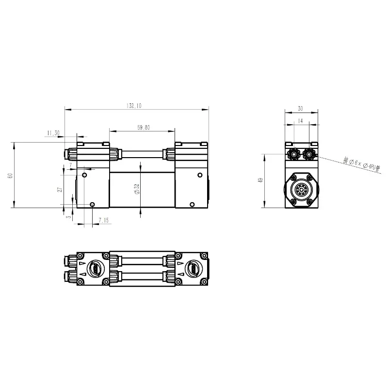

NEW Fluidsmart double heads micro water Gas-liquid mixing pump low noise 24V dc liquid diaphragm pump with brushless motor