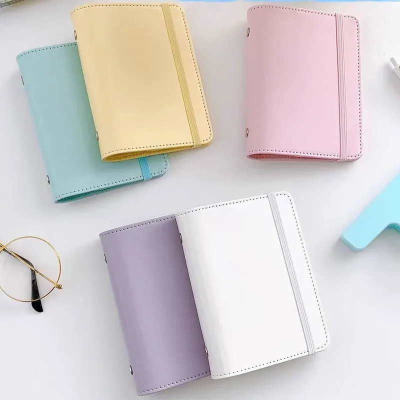 1Piece M5 5-Ring PU Leather Binder Cover Leather Binder Loose-Leaf Notebook Business Folder Closure Planning Binder Stationery